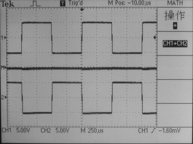 示波器方波波形图图片